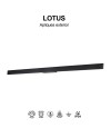 LOTUS * APLIQUE EXTERIOR 24W IP54 3000K NEGRO